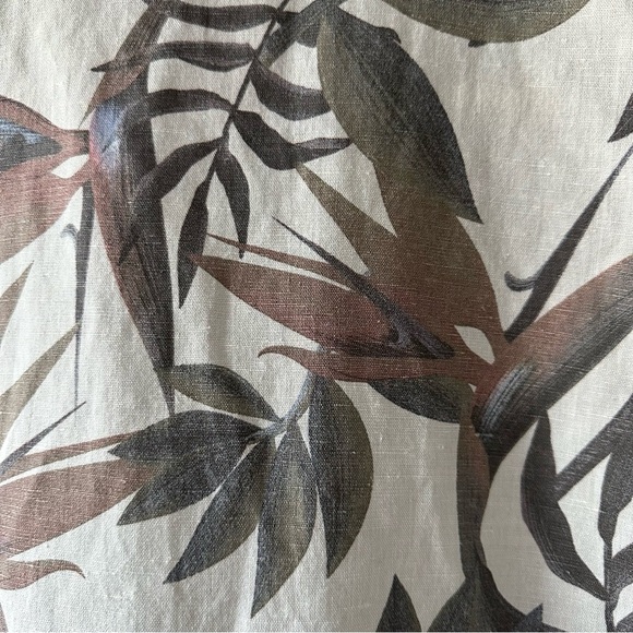 Laura Bianchi 100% Linen Made in Italy Floral Sleeveless Button Up Shirt Dress - Picture 8 of 10